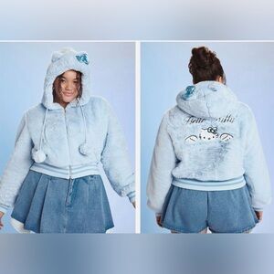Sanrio Hello Kitty 🩷 x Forever 21 Angel Faux Fur Hoodie Jacket - 1X